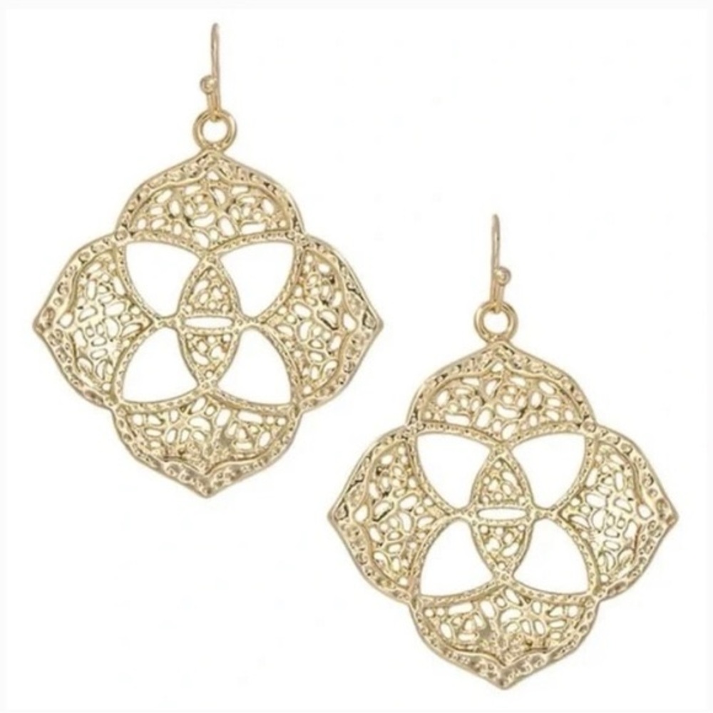 Kendra Scott Gold Filigree Earrings